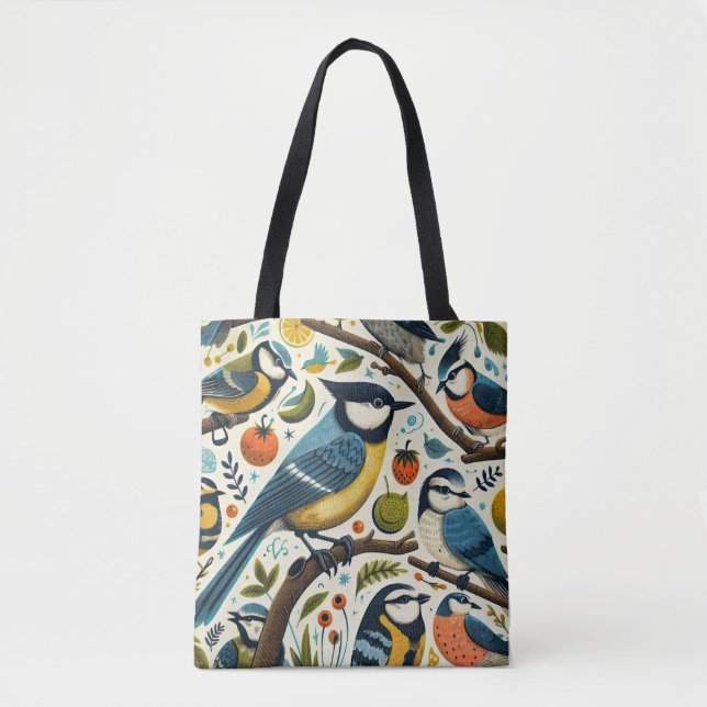 Birds and Fruit Tote Bag (Front)