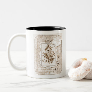 Birds And House Shabby Chic Two-Tone Coffee Mug
