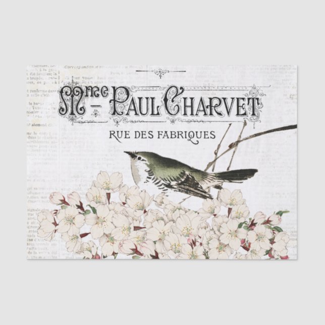 Birds and Magnolia Tissue Paper (Front)