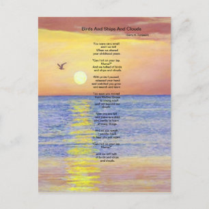 BIRDS AND SHIPS AND CLOUDS  POSTCARD
