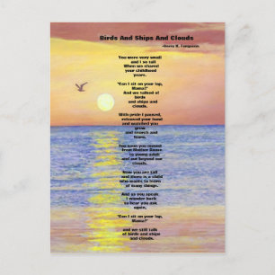 BIRDS AND SHIPS AND CLOUDS POSTCARD