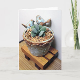 Birds and Succulents Notecard