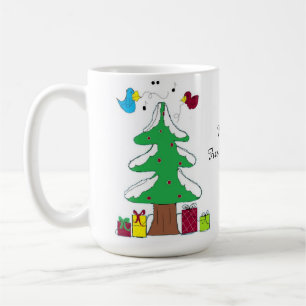 Birds and Tree Baby's First Christmas Coffee Mug