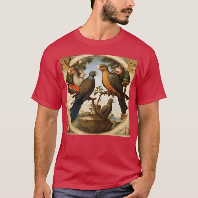 birds and wildlife retro T-Shirt (Front)