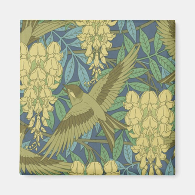 Birds and Wisteria Magnet (Front)