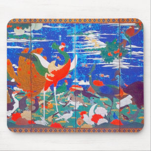 Birds, Animals, and Flowering Plants(Left) Jakuchū Mouse Mat