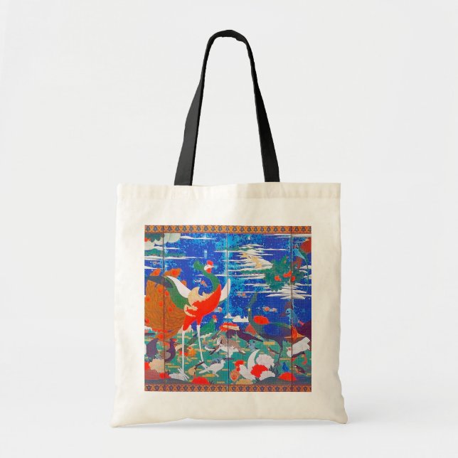 Birds, Animals, and Flowering Plants(Left) Jakuchū Tote Bag (Front)