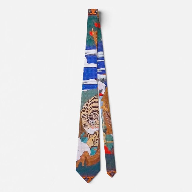 Birds, Animals, and Flowering Plants(Right)Jakuchu Tie (Front)
