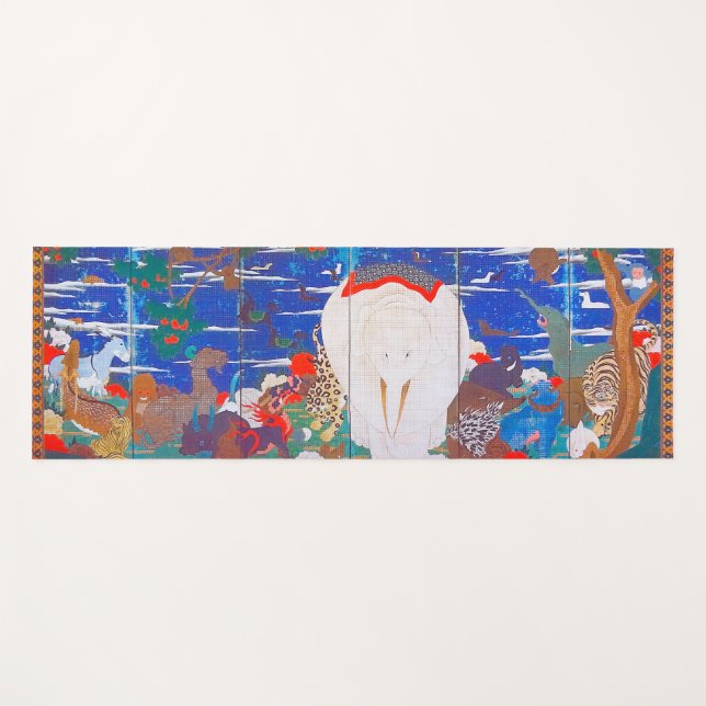 Birds, Animals, and Flowering Plants(Right)Jakuchu Yoga Mat (Front (Horizontal))