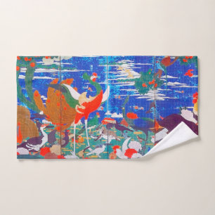 Birds, Animals, & Flowering Plants (Left) Jakuchū Hand Towel