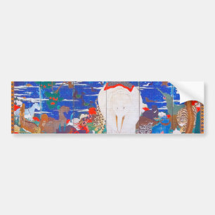 Birds, Animals, & Flowering Plants (Right) Jakuchū Bumper Sticker