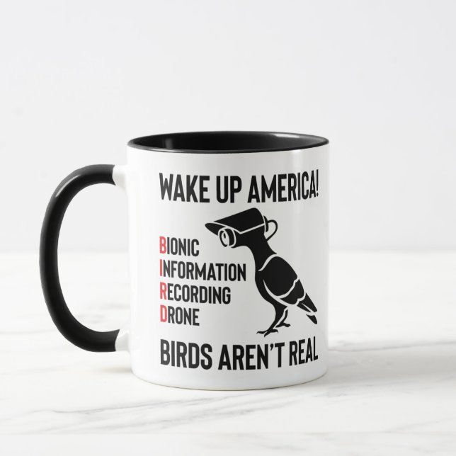 Birds Are Not Real - If It Flies, It Spies Mug (Left)
