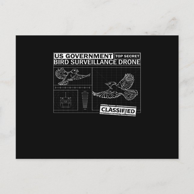 Birds Aren't Real - Funny Birdwatching Postcard (Front)