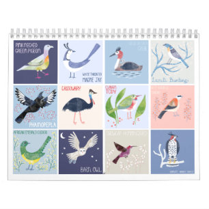 Birds Around the World Art Calendar