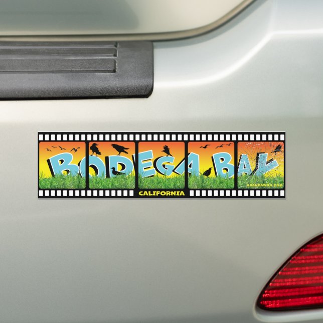 Birds Attack Bodega Bay Bumper Sticker! Sticker (On Car)