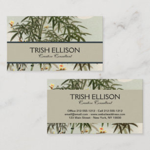 Birds Bamboo Asian Japanese Vintage Business Card