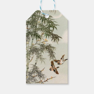 Birds Bamboo Asian Japanese Vintage Gift Tags