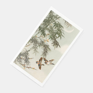 Birds Bamboo Asian Japanese Vintage Napkin
