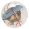 Birds Beneath Blue Umbrella