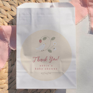 Birds & Berries Nesting Party Girl Baby Shower Favour Bags