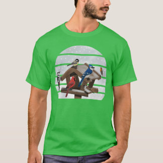 Birds Bird House Cardinal Blue Jay Robin Sparrow g T-Shirt