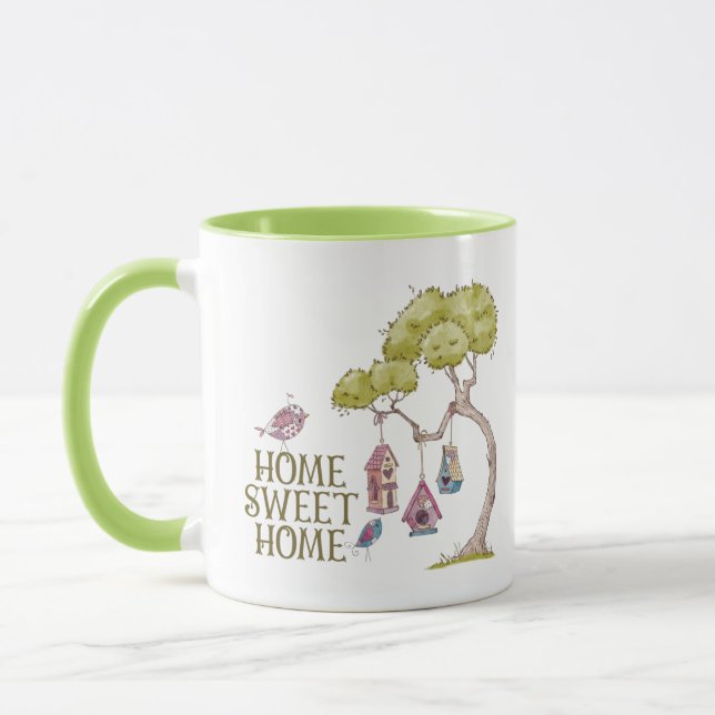 Birds Birdhouse Home Mug (Left)