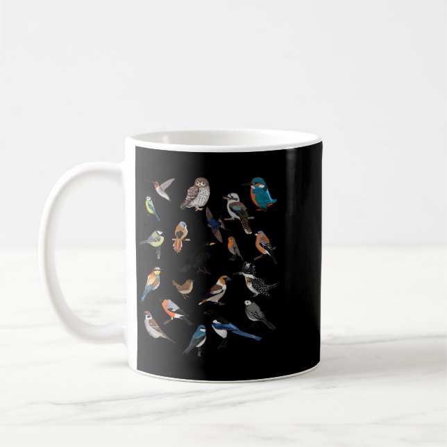 Birds Birdlover Birdwatcher Ornithologist Robin Wr Coffee Mug (Left)