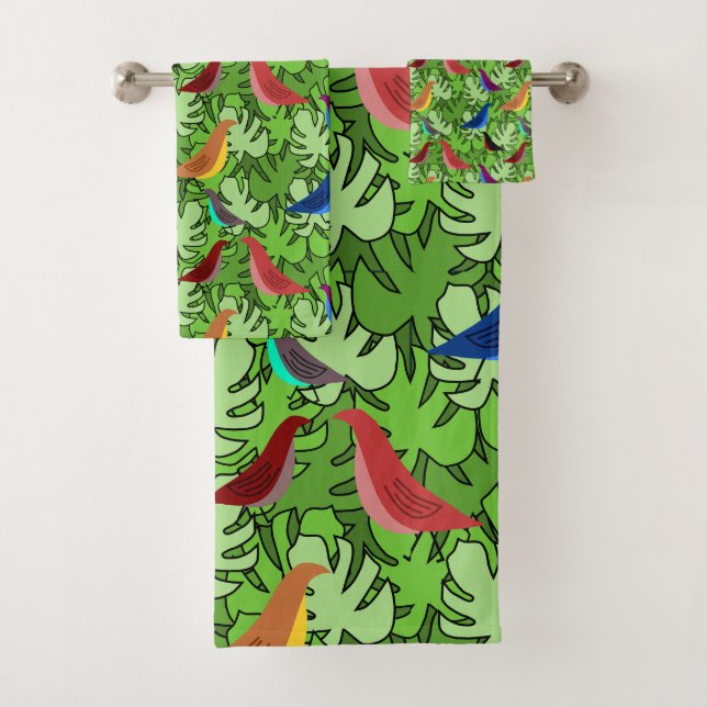 Birds, Birds, Birds  Bath Towel Set (Insitu)