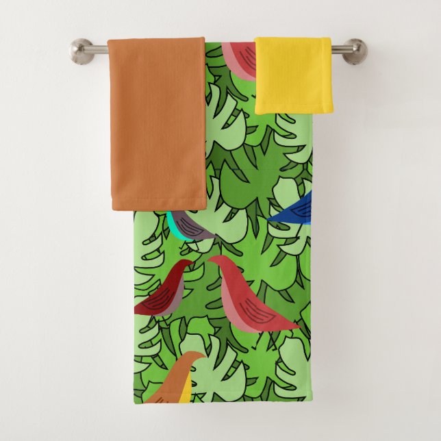 Birds, Birds, Birds  Bath Towel Set (Insitu)