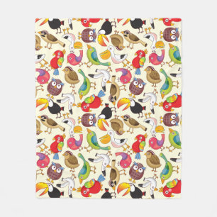 Birds, Birds & More Birds Fleece Blanket