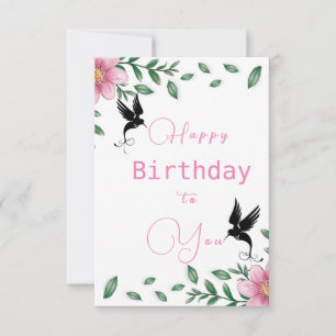 Bird's birthday  card