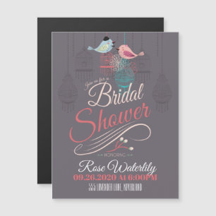 Birds Bridal Shower Magnetic Invitation