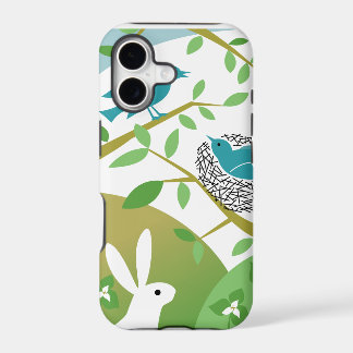 Birds & Bunny Spring iPhone Case