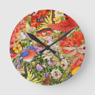 Birds, Butterflies and Bees Wall Clock