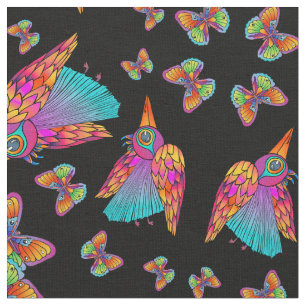 Birds & Butterflies Fabric