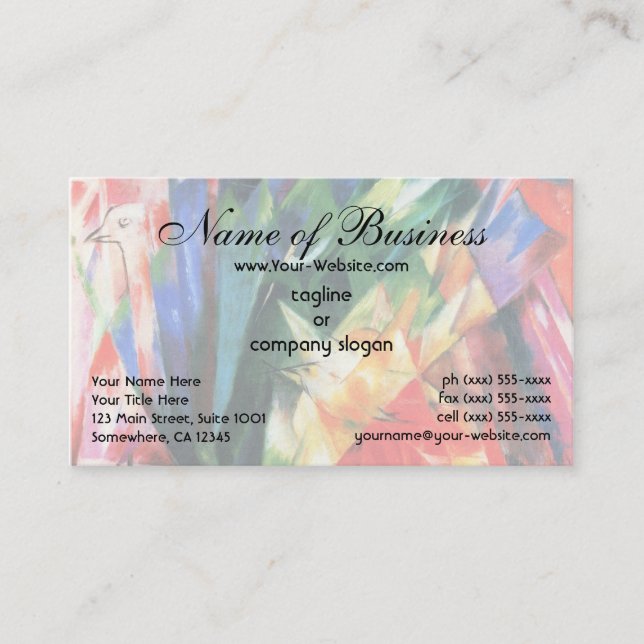 Birds by Franz Marc; Vogel Business Card (Front)
