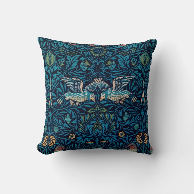 Birds by William Morris (1834-1896) Cushion (Front)