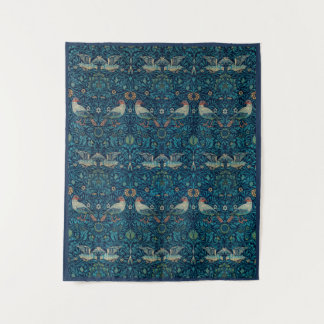 "Birds" by William Morris Blue Pattern Tapestry