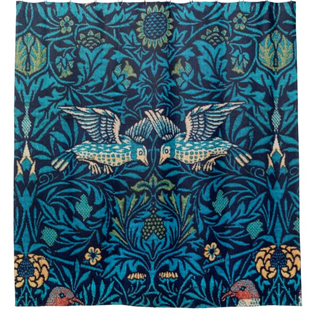 Birds By William Morris Shower Curtain (Front)