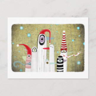 Birds Christmas Postcard