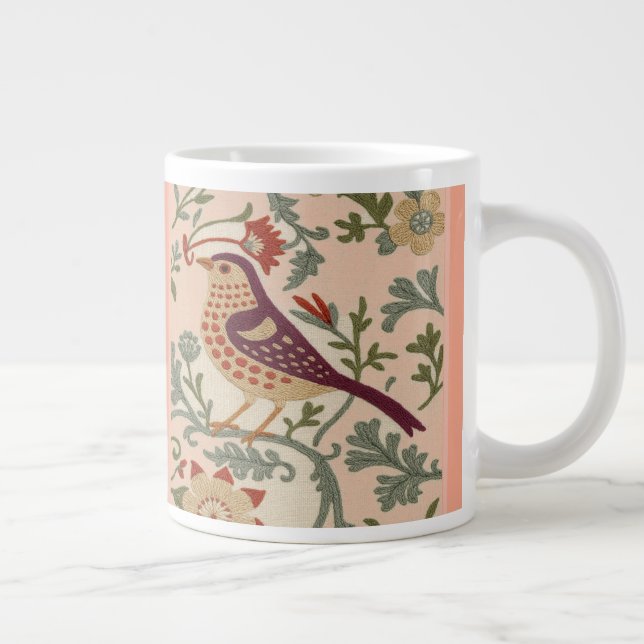 Birds Coffee Cup tapestry appearance Arts & Crafts (Right)