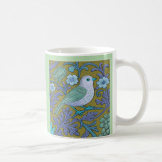 Birds Coffee Cup tapestry appearance Arts & Crafts