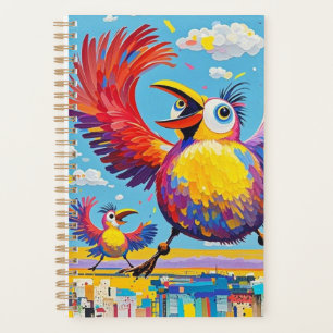 Birds colourful art abstract fat giant cute funny  planner