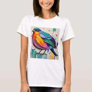Birds colourful art abstract fat giant cute funny  T-Shirt