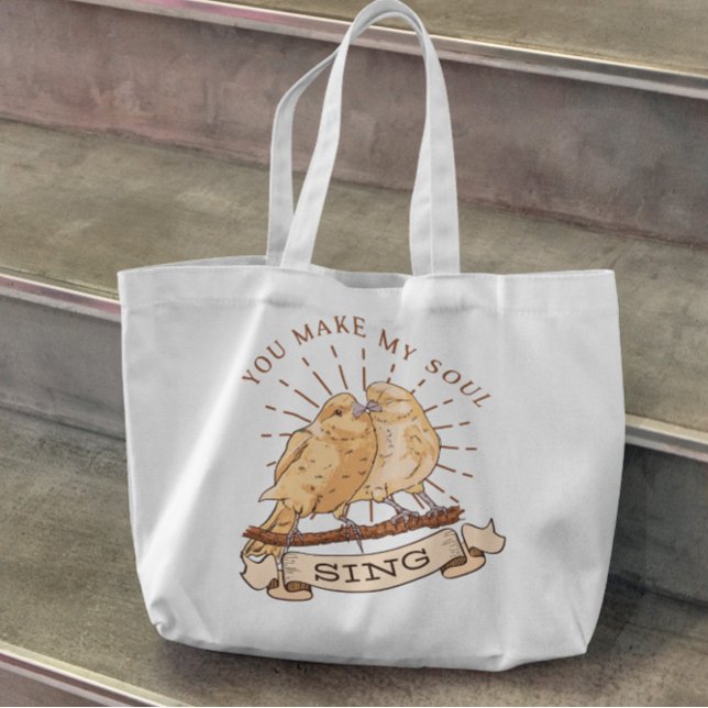 Birds Couple Illustration Tote Bag   (Creator Uploaded)