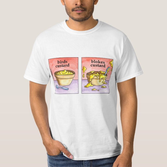 Bird's Custard - Bloke's Custard T-Shirt (Front)