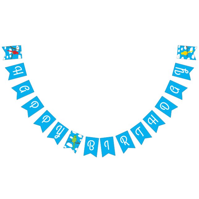 Birds Cute Colourful Spring Kid's Birthday Bunting (All)