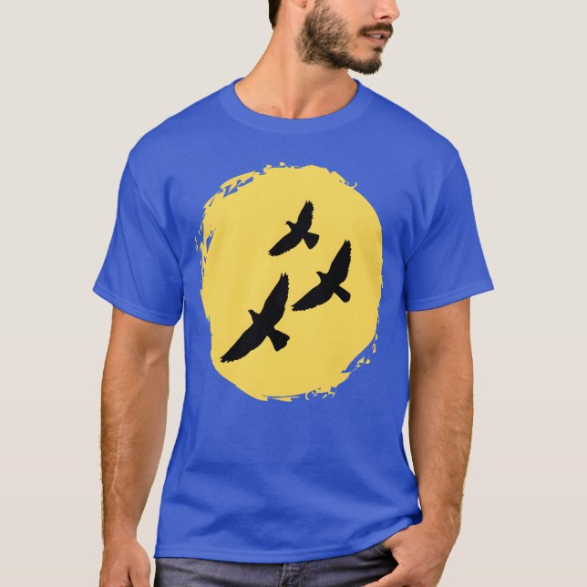 Birds design vintage T-Shirt (Front)