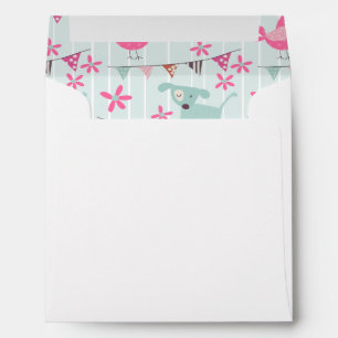 Birds, Dogs, Banners, Flowers Envelopes