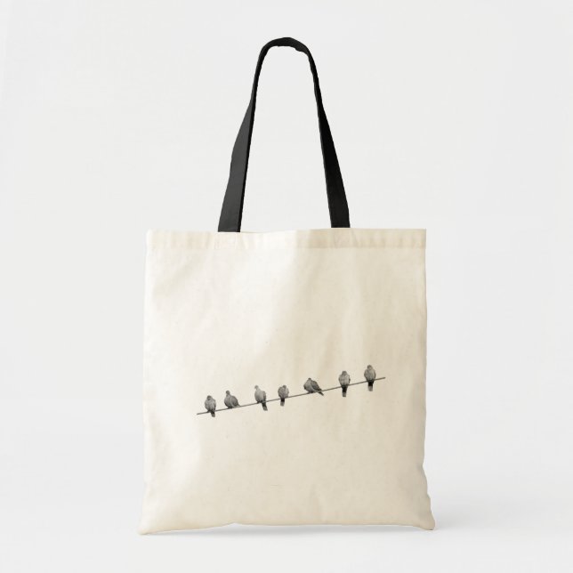 Birds Draht Pigeon Tote Bag (Front)